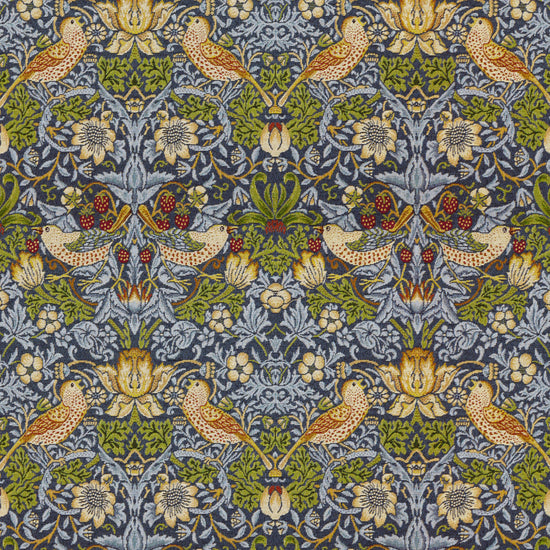 Avery Tapestry Cobalt - William Morris Inspired Apex Curtains