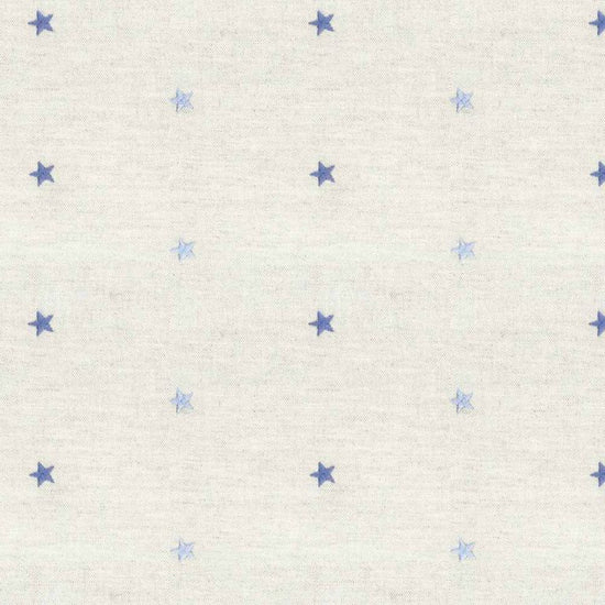 Embroidered Union Star Blue Curtains