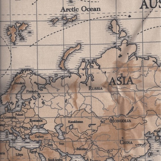 Maps Multi Fabric by the Metre