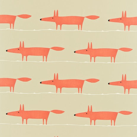 Mr Fox Neutral and Paprika 120922 Tablecloths