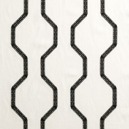 BW1012 Embroidery Black and White Valances