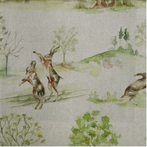 Boxing Hares Linen Tablecloths