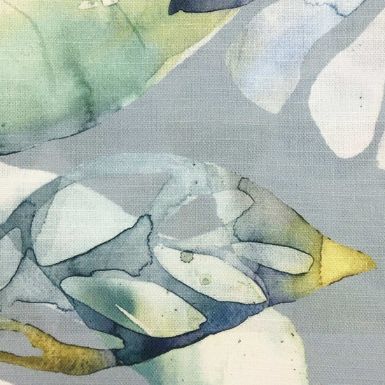 Salvador Lemon Grey Fabric by the Metre
