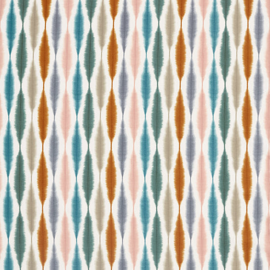 Usuko Olive Ginger Teal 120756 Upholstered Pelmets