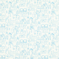 Teeny Santorini Aqua V3312-02 Roman Blinds Teeny Santorini Aqua V3312-02 Roman Blinds