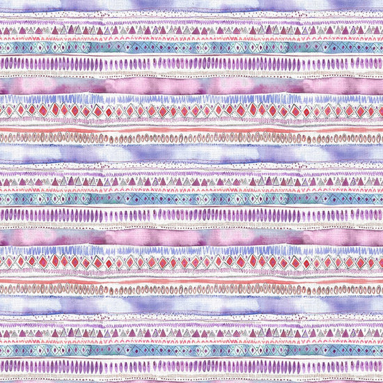 Carnival Stripe Blossom Fabric by the Metre