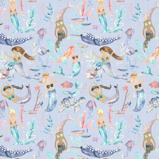 Mermaid Party Violet Apex Curtains
