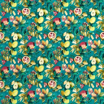 Fruta Teal Velvet Fabric by the Metre