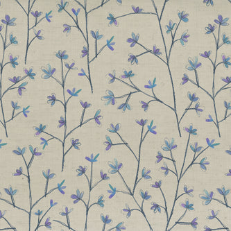 Ophelia Linen Bluebell Curtains