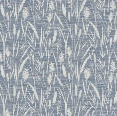 Sea Grasses Cobalt Fabric by the Metre