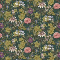 Passiflora Emerald Velvet Fabric by the Metre Passiflora Emerald Velvet Fabric by the Metre