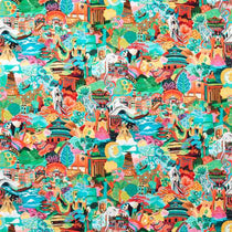 Journey Of Discovery Ionian Harissa Emerald 121125 Fabric by the Metre