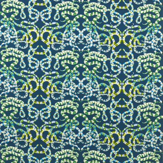 Serpenti Onsen Emerald Azul 121139 Fabric by the Metre