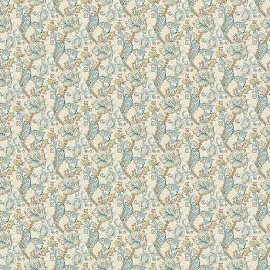 Golden Lily Linen Teal Fabric by the Metre