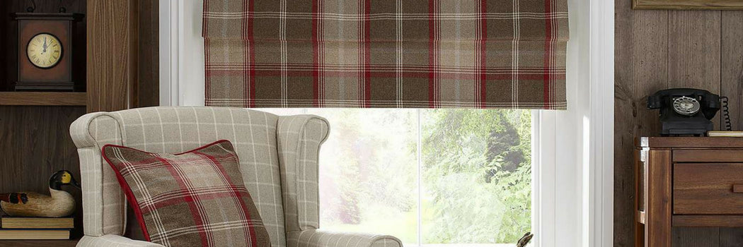 Checked Roman Blinds