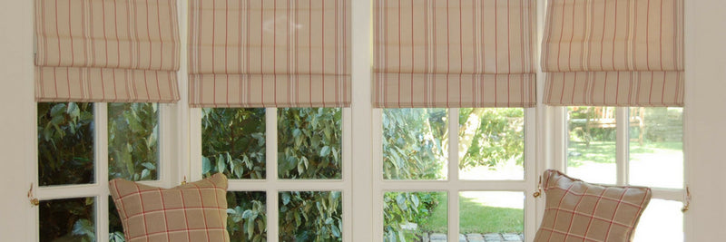 Striped Roman Blinds