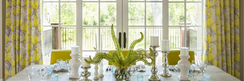 Yellow and Grey Curtains