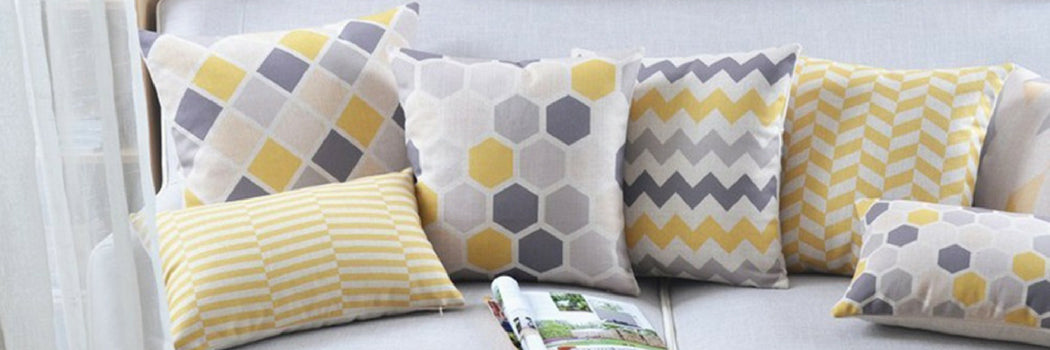 Yellow and Grey Cushions