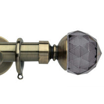 Smoke Facet Spun Brass Curtain Poles