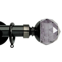 Smoke Facet Black Nickle Curtain Poles