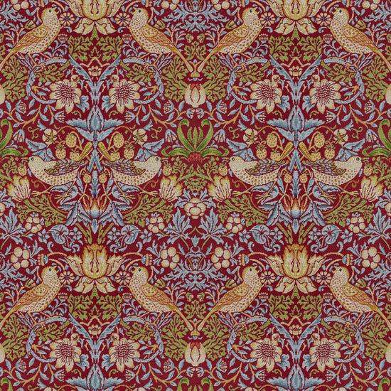 Avery Tapestry Claret - William Morris Inspired Apex Curtains