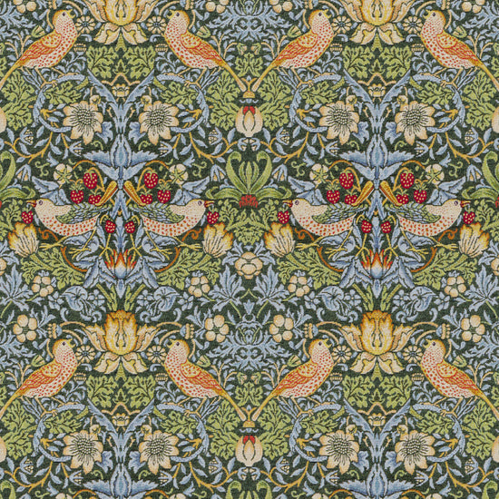 Avery Tapestry Forest Green - William Morris Inspired Apex Curtains