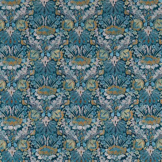 Ashbourne Teal Fabric by the Metre