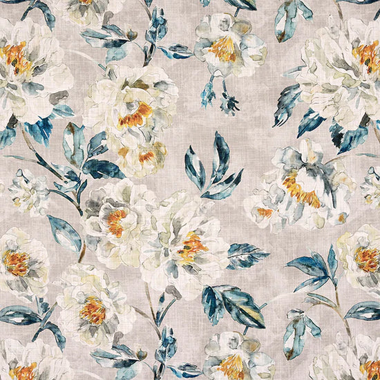 Cassia Teal Fabric by the Metre