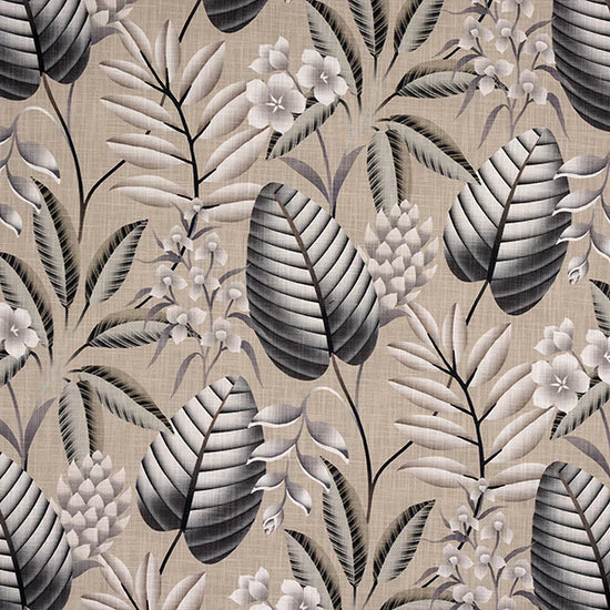 Dahlia Charcoal Fabric by the Metre