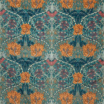 Honeysuckle And Tulip Velvet Woad Mulberry 236940 Roman Blinds