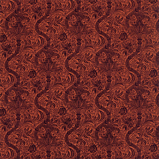 Indian Flock Velvet Russet Mulberry 236943 Roman Blinds