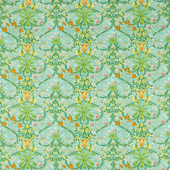 Woodland Weeds Orange Turquoise 226991 Fabric by the Metre