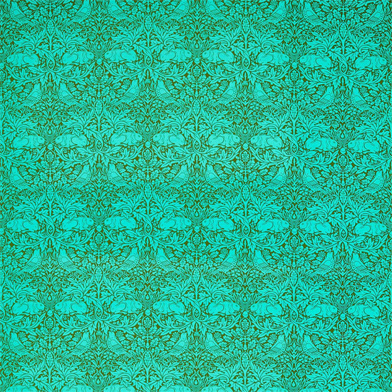 Brer Rabbit Olive Turquoise 226848 Upholstered Pelmets