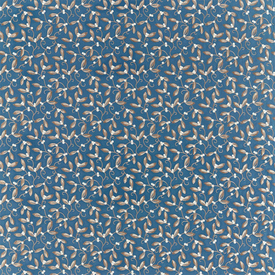 Mistletoe Embroidery May Blue 236818 Curtain Tie Backs