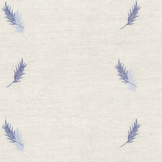 Embroidered Union Fern Floral Blue Apex Curtains