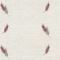 Embroidered Union Fern Floral Red Valances