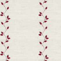 Embroidered Union Leaf Floral Claret Fabric by the Metre