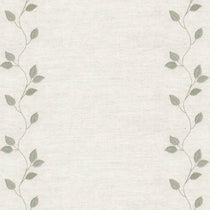 Embroidered Union Leaf Floral Sage Fabric by the Metre