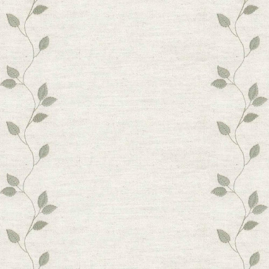 Embroidered Union Leaf Floral Sage Apex Curtains