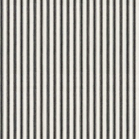 Ticking Stripe 1 Black Roman Blinds