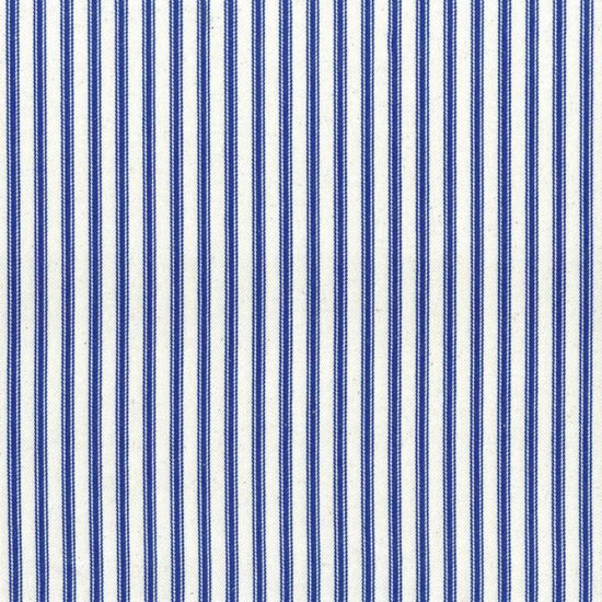 Ticking Stripe 1 Cobalt Fabric by the Metre