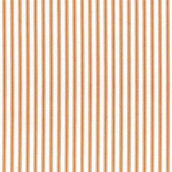 Ticking Stripe 1 Orange Curtains