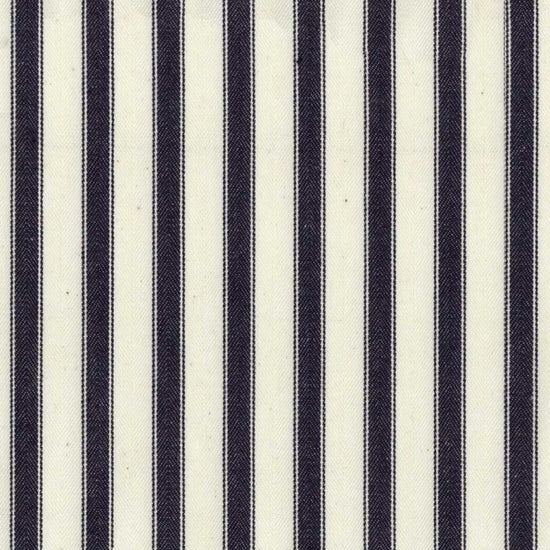 Ticking Stripe 2 Dark Navy Box Seat Covers