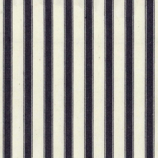 Ticking Stripe 2 Dark Navy Curtains