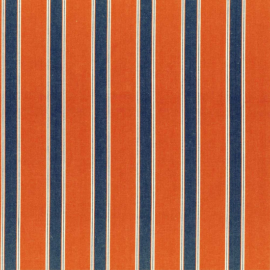 Silhouette Stripe Rust Navy Apex Curtains