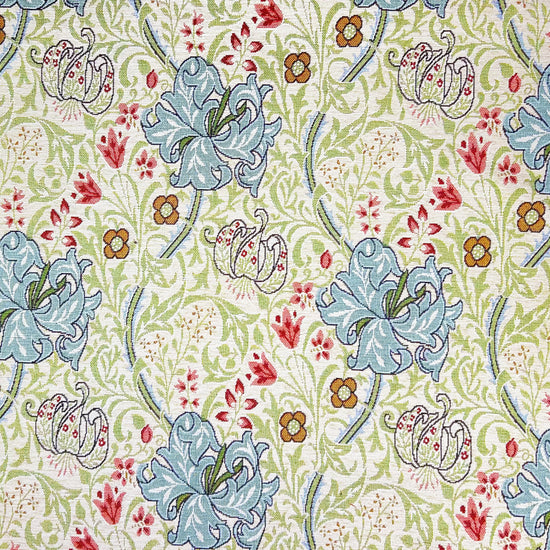 Golden Lily Natural William Morris Inspired Fabric by the Metre
