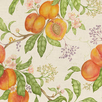 Peach Harvest Printed Cotton Cream Fabric by the Metre