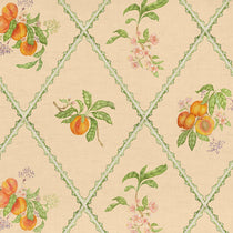 Peach Trellis Printed Cotton Melba Fabric by the Metre