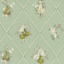 Pear Trellis Printed Cotton Verdure Fabric by the Metre