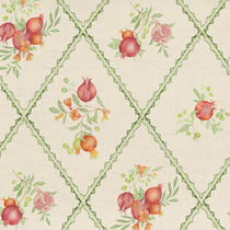 Pomegranate Trellis Printed Cotton Cream Cushions